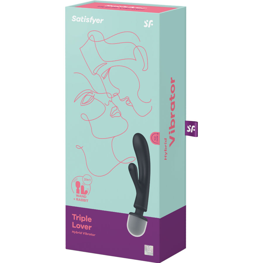 SATISFYER - TRIPLE LOVER MASAJEADOR VIBRADOR RABBIT ROSA 6 SATISFYER - TRIPLE LOVER MASAJEADOR VIBRADOR RABBIT ROSA - Imagen 7