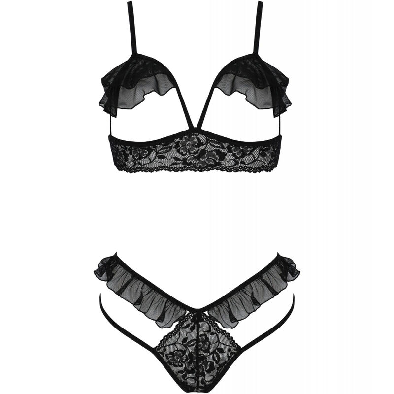 PASSION - DOLLY SET DOS PIEZAS NEGRO S/M 2 PASSION - DOLLY SET DOS PIEZAS NEGRO S/M - Imagen 3