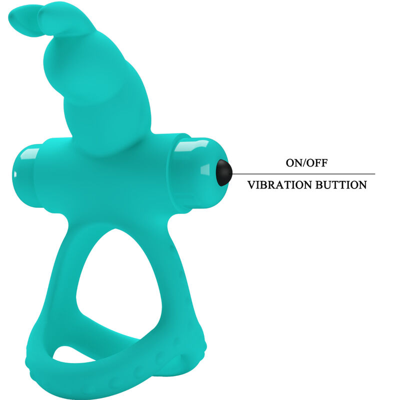 PRETTY LOVE - FIGGY ANILLO VIBRADOR RABBIT VERDE 6 PRETTY LOVE - FIGGY ANILLO VIBRADOR RABBIT VERDE - Imagen 6