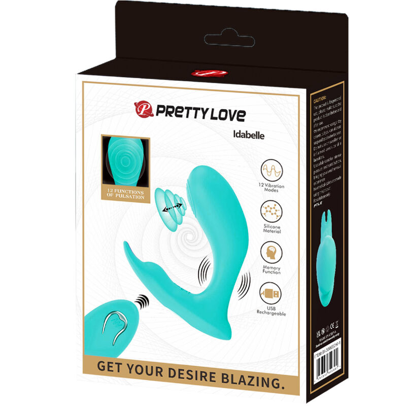 PRETTY LOVE - IDABELLE VIBRATION & PULSATION CONTROL REMOTO AZUL 7 PRETTY LOVE - IDABELLE VIBRATION & PULSATION CONTROL REMOTO AZUL - Imagen 7