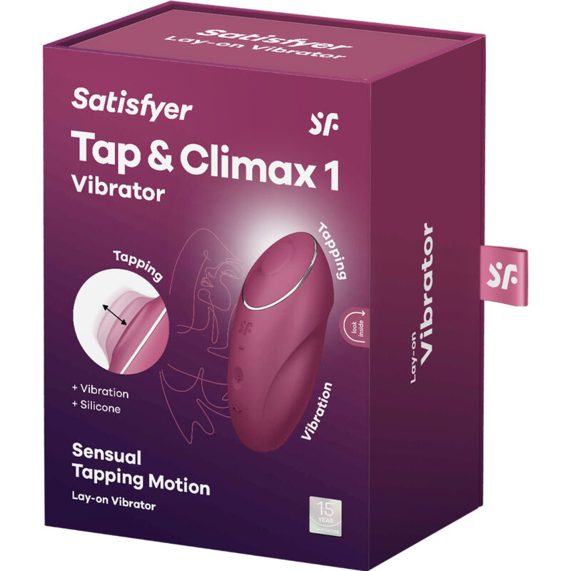 SATISFYER - TAP & CLIMAX 1 VIBRADOR LAY-ON ROJO 4 SATISFYER - TAP & CLIMAX 1 VIBRADOR LAY-ON ROJO - Imagen 4