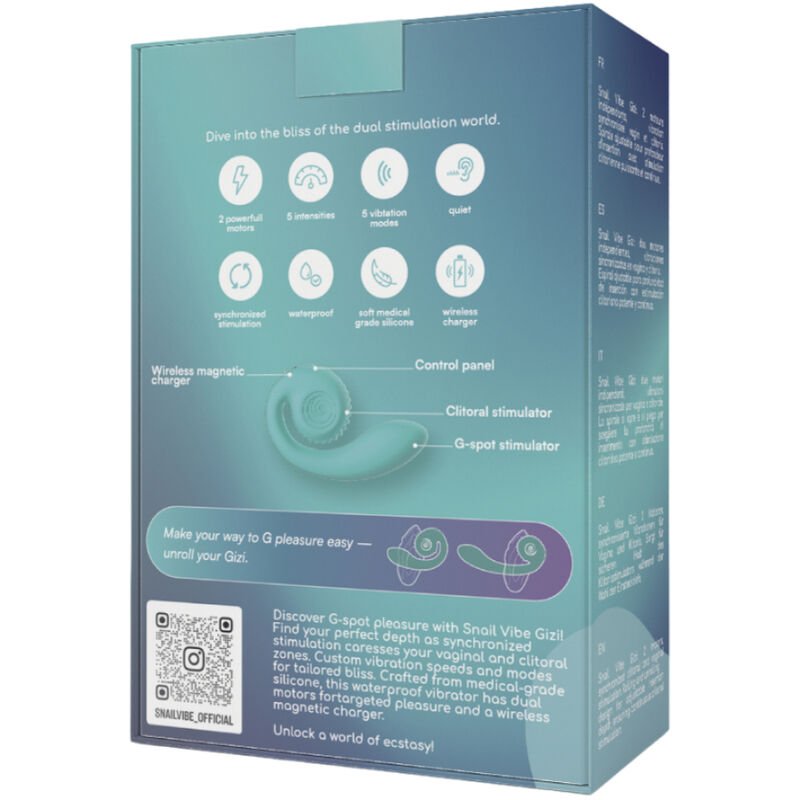SNAIL VIBE - GIZI ESTIMULADOR DUAL ROSA 4 SNAIL VIBE - GIZI ESTIMULADOR DUAL ROSA - Imagen 5