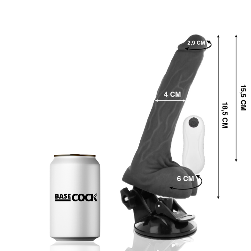 BASECOCK - VIBRADOR REALÍSTICO ARTICULABLE CONTROL REMOTO NATURAL 18.5 CM -O- 4 CM 2 BASECOCK - VIBRADOR REALÍSTICO ARTICULABLE CONTROL REMOTO NATURAL 18.5 CM -O- 4 CM - Imagen 2