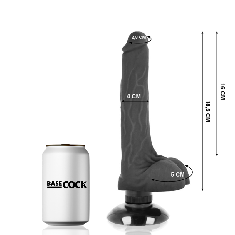 BASECOCK - VIBRADOR REALÍSTICO 2-1 NATURAL 18.5 CM -O- 4 CM 2 BASECOCK - VIBRADOR REALÍSTICO 2-1 NATURAL 18.5 CM -O- 4 CM - Imagen 2