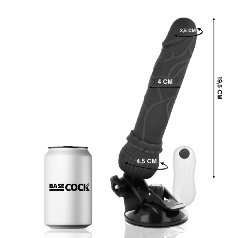 BASECOCK - VIBRADOR REALÍSTICO CONTROL REMOTO NATURAL 19.5 CM -O- 4 CM 4 BASECOCK - VIBRADOR REALÍSTICO CONTROL REMOTO NATURAL 19.5 CM -O- 4 CM - Imagen 4