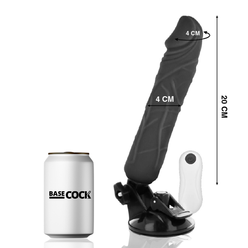 BASECOCK - VIBRADOR REALÍSTICO CONTROL REMOTO NATURAL 20 CM -O- 4 CM 2 BASECOCK - VIBRADOR REALÍSTICO CONTROL REMOTO NATURAL 20 CM -O- 4 CM - Imagen 2