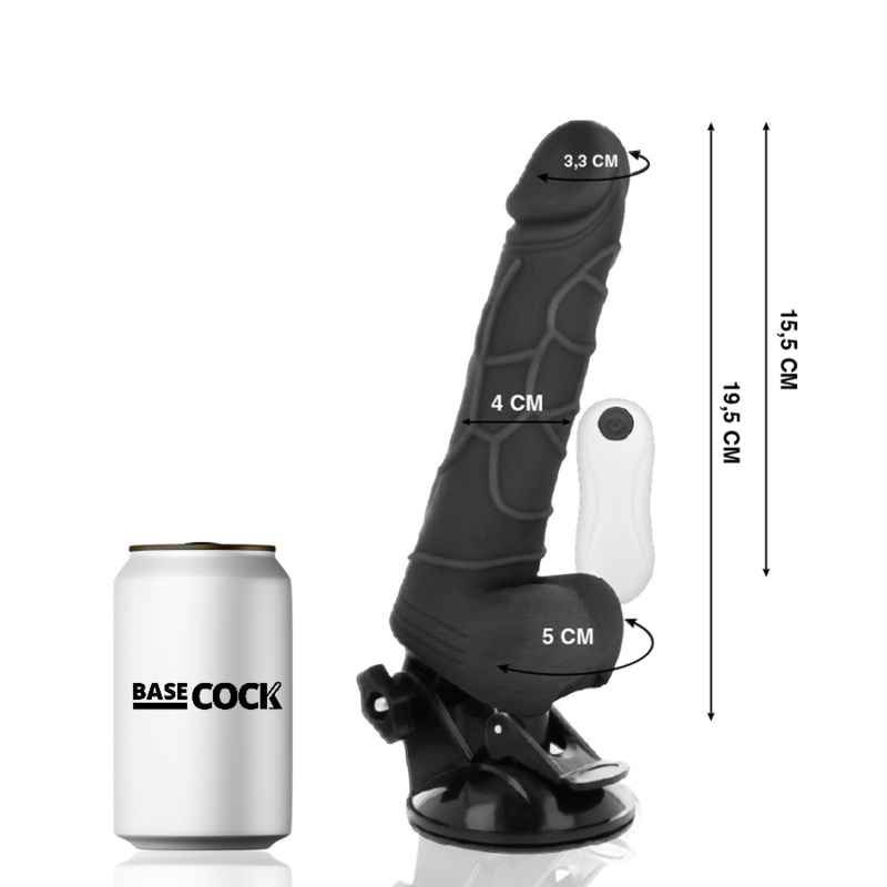 BASECOCK - VIBRADOR REALÍSTICO CONTROL REMOTO NATURAL CON TESTÍCULOS 19.5 CM -O- 4 CM 2 BASECOCK - VIBRADOR REALÍSTICO CONTROL REMOTO NATURAL CON TESTÍCULOS 19.5 CM -O- 4 CM - Imagen 2