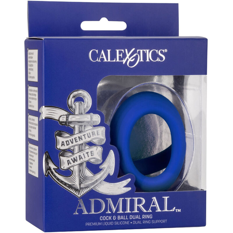 CALEXOTICS - ADMIRAL COCK BALL DOBLE ANILLO AZUL 4 CALEXOTICS - ADMIRAL COCK BALL DOBLE ANILLO AZUL - Imagen 4
