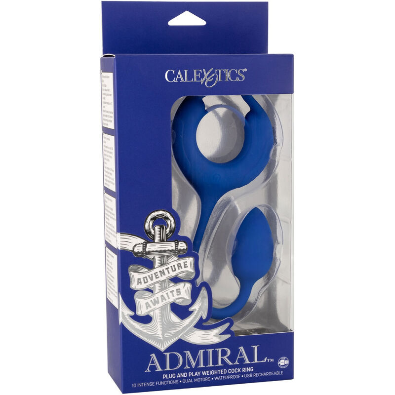CALEXOTICS - ADMIRAL ANILLO CON PESO PARA PENE AZUL 3 CALEXOTICS - ADMIRAL ANILLO CON PESO PARA PENE AZUL - Imagen 3