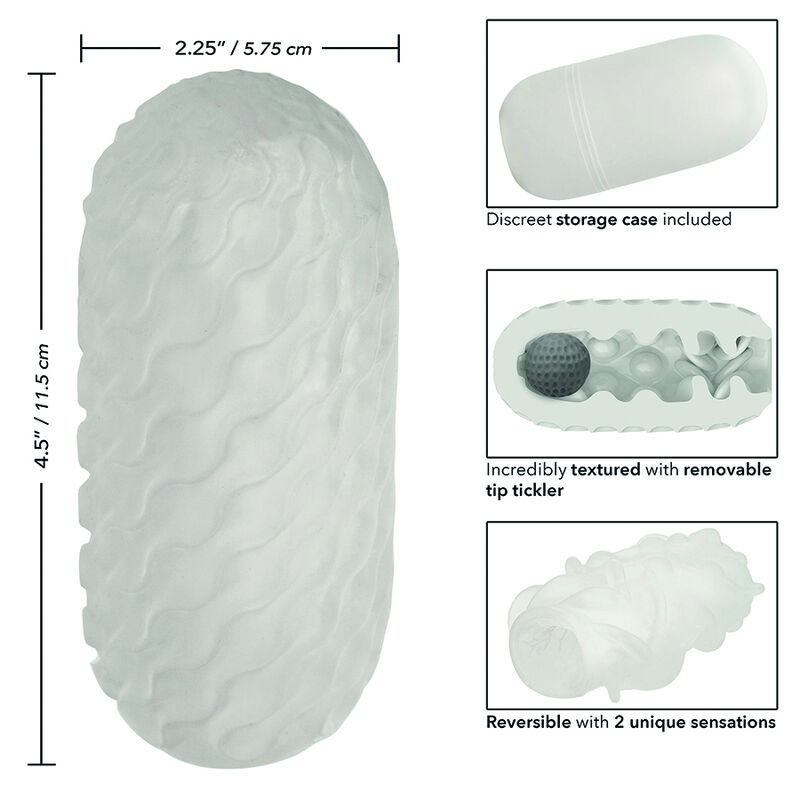 CALEXOTICS - BOUNDLESS STROKER BLANDO REVERSIBLE GRIS 4 CALEXOTICS - BOUNDLESS STROKER BLANDO REVERSIBLE GRIS - Imagen 4