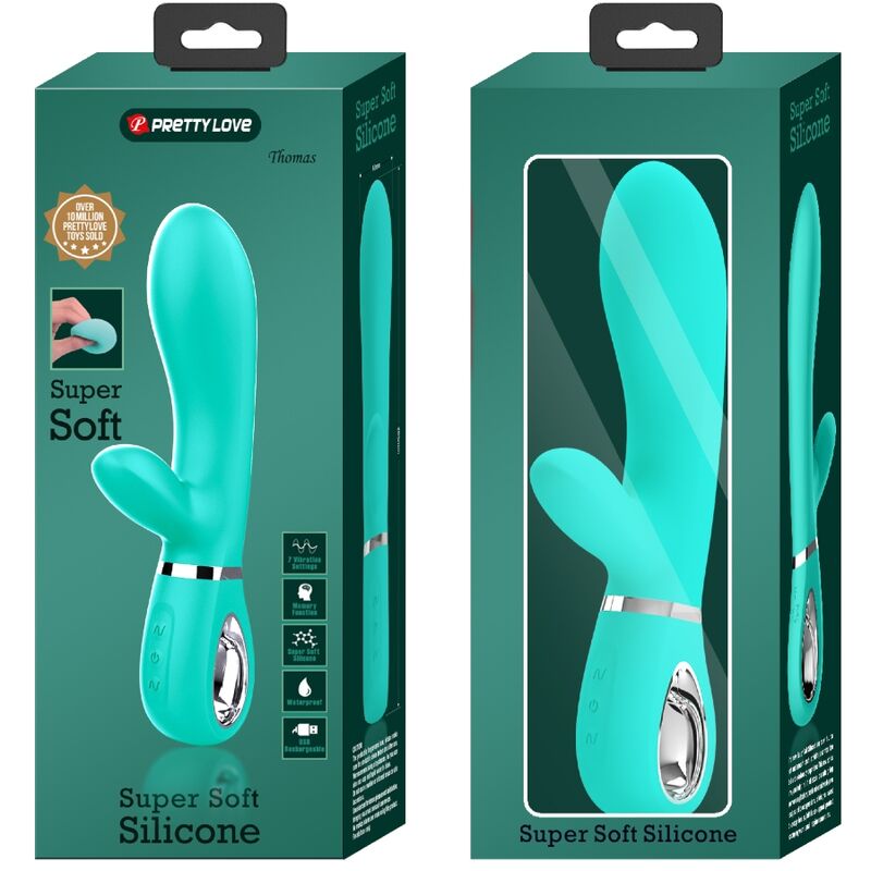 PRETTY LOVE - THOMAS VIBRADOR PUNTO G MULTIFUNCIÓN VERDE AGUA 5 PRETTY LOVE - THOMAS VIBRADOR PUNTO G MULTIFUNCIÓN VERDE AGUA - Imagen 5