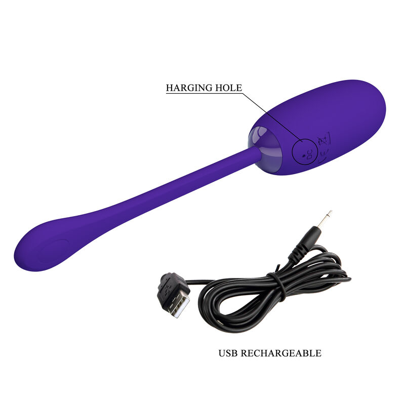 PRETTY LOVE - JULIUS HUEVO VIBRADOR IMPERMEBLE & RECARGABLE LILA 2 PRETTY LOVE - JULIUS HUEVO VIBRADOR IMPERMEBLE & RECARGABLE LILA - Imagen 2