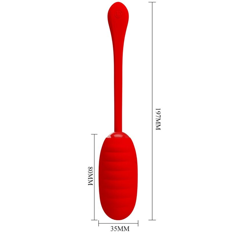PRETTY LOVE - KIRK HUEVO VIBRADOR RECARGABLE ROJO 7 PRETTY LOVE - KIRK HUEVO VIBRADOR RECARGABLE ROJO - Imagen 7