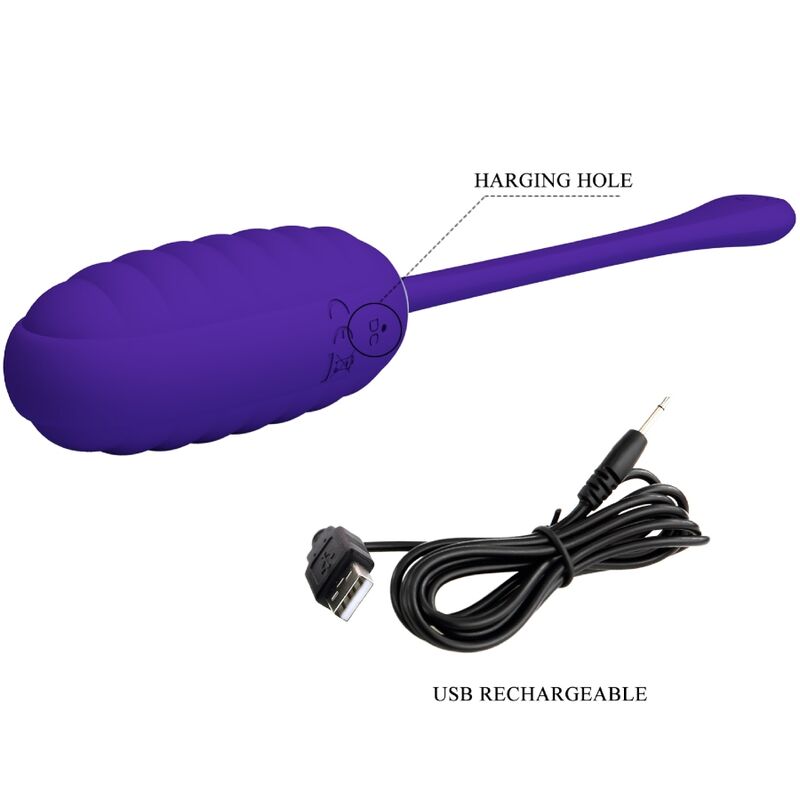 PRETTY LOVE - KIRK HUEVO VIBRADOR RECARGABLE LILA 7 PRETTY LOVE - KIRK HUEVO VIBRADOR RECARGABLE LILA - Imagen 7