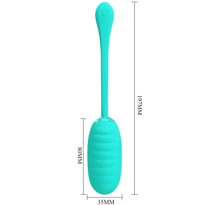 PRETTY LOVE - KIRK HUEVO VIBRADOR RECARGABLE VERDE AGUA 7 PRETTY LOVE - KIRK HUEVO VIBRADOR RECARGABLE VERDE AGUA - Imagen 7