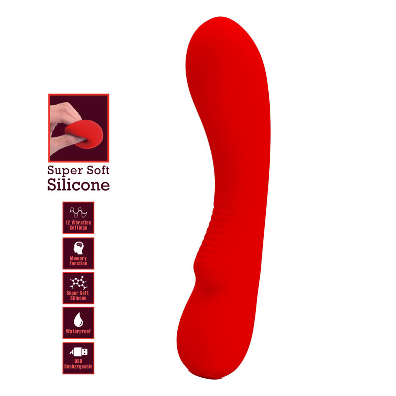 PRETTY LOVE - PRESCOTT VIBRADOR RECARGABLE ROJO 6 PRETTY LOVE - PRESCOTT VIBRADOR RECARGABLE ROJO - Imagen 6