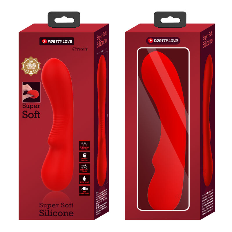 PRETTY LOVE - PRESCOTT VIBRADOR RECARGABLE ROJO 4 PRETTY LOVE - PRESCOTT VIBRADOR RECARGABLE ROJO - Imagen 4