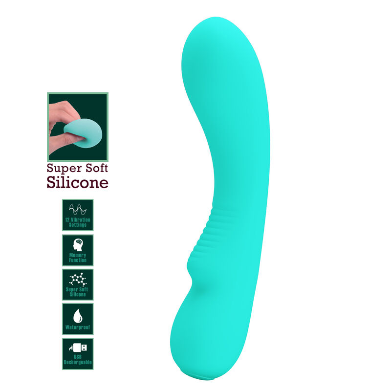 PRETTY LOVE - PRESCOTT VIBRADOR RECARGABLE VERDE AGUA 7 PRETTY LOVE - PRESCOTT VIBRADOR RECARGABLE VERDE AGUA - Imagen 7