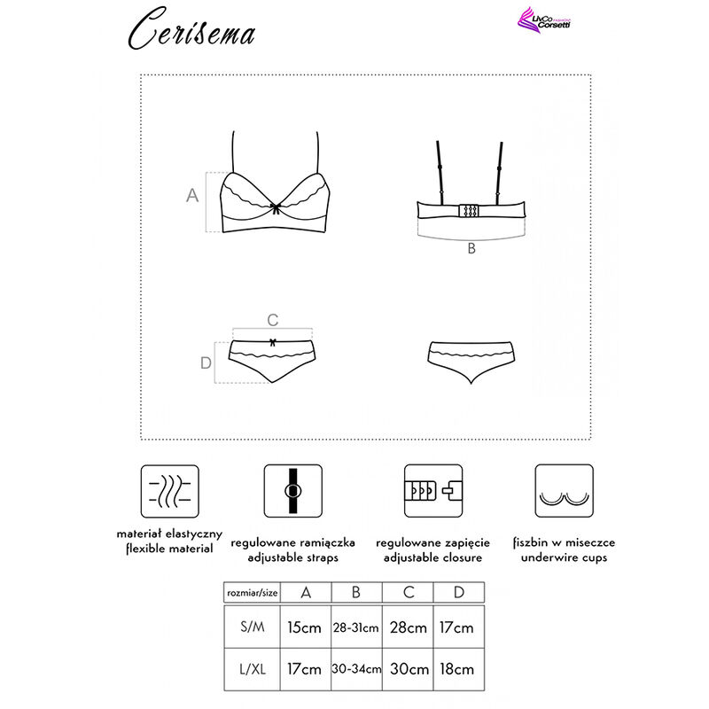 LIVCO CORSETTI FASHION - CERISEMA LC 21005 BRA + PANTY CORAL 4 LIVCO CORSETTI FASHION - CERISEMA LC 21005 BRA + PANTY CORAL - Imagen 5