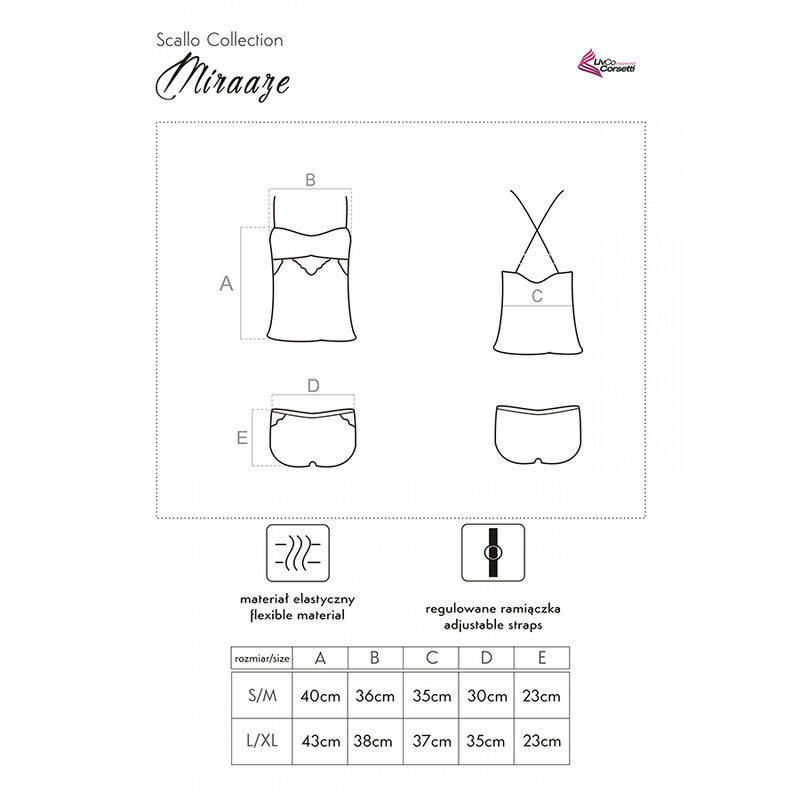 LIVCO CORSETTI FASHION - MIRAAZE LC 90567 CAMISETA + SHORTS NEGRO 1 LIVCO CORSETTI FASHION - MIRAAZE LC 90567 CAMISETA + SHORTS NEGRO - Imagen 2