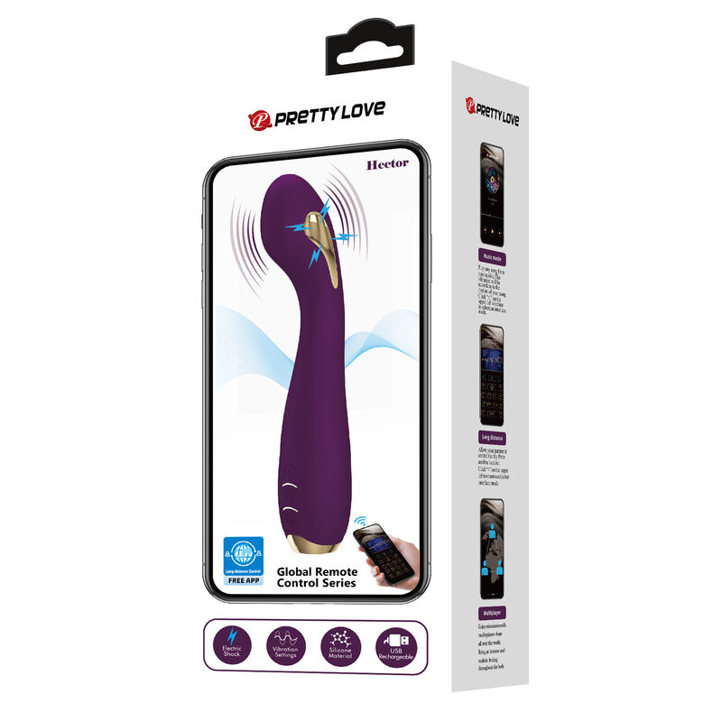 PRETTY LOVE - HECTOR VIBRADOR ELECTROSHOCK POR CONTROL POR APP LILA 7 PRETTY LOVE - HECTOR VIBRADOR ELECTROSHOCK POR CONTROL POR APP LILA - Imagen 7