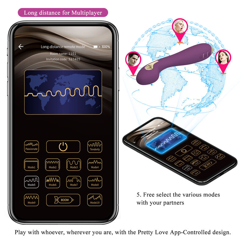 PRETTY LOVE - HECTOR VIBRADOR ELECTROSHOCK POR CONTROL POR APP LILA 12 PRETTY LOVE - HECTOR VIBRADOR ELECTROSHOCK POR CONTROL POR APP LILA - Imagen 12