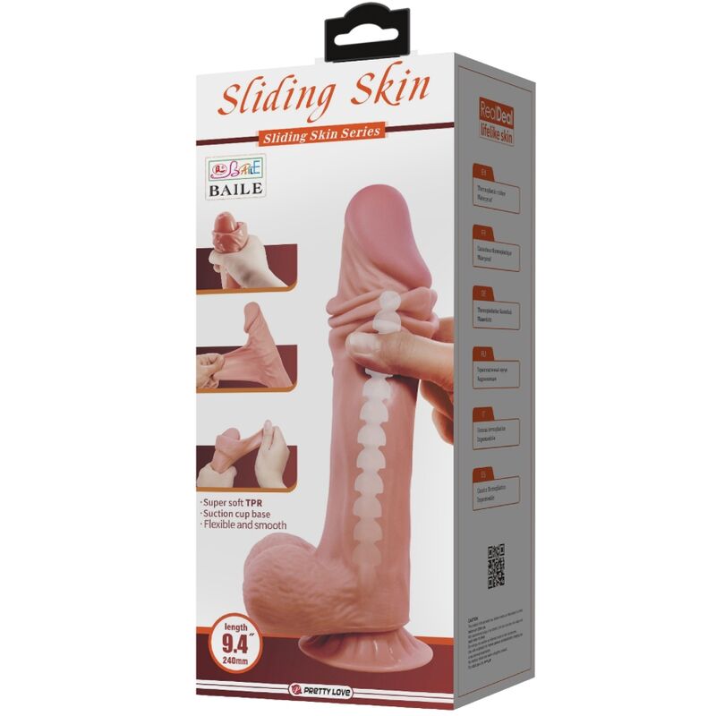 PRETTY LOVE - SLIDING SKIN SERIES DILDO REALÍSTICO CON VENTOSA PIEL DESLIZANTE MORENO 24 CM 2 PRETTY LOVE - SLIDING SKIN SERIES DILDO REALÍSTICO CON VENTOSA PIEL DESLIZANTE MORENO 24 CM - Imagen 2