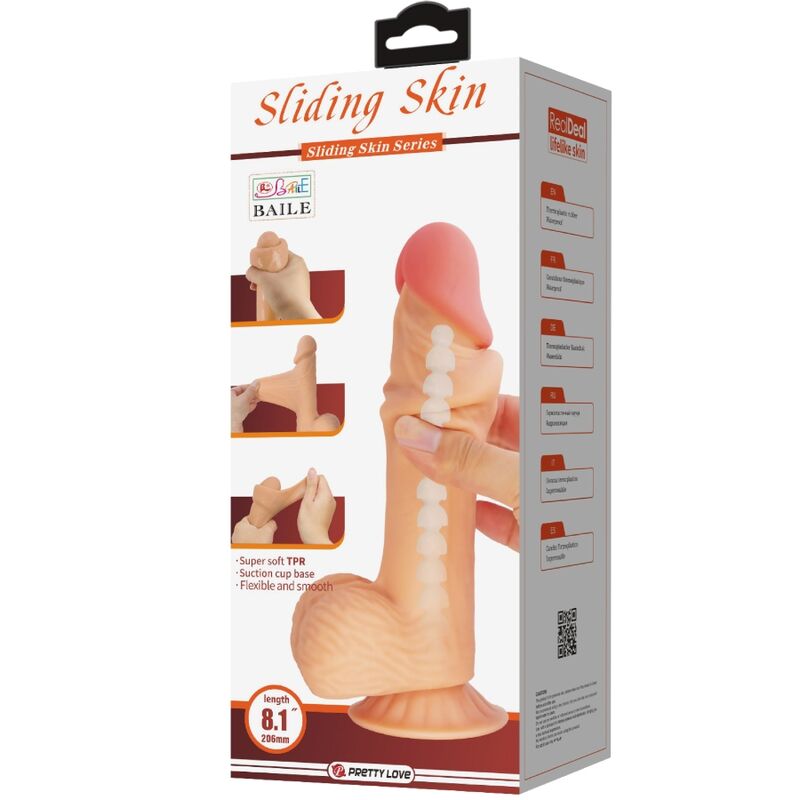 PRETTY LOVE - SLIDING SKIN SERIES DILDO REALÍSTICO CON VENTOSA PIEL DESLIZANTE 20.6 CM 4 PRETTY LOVE - SLIDING SKIN SERIES DILDO REALÍSTICO CON VENTOSA PIEL DESLIZANTE 20.6 CM - Imagen 4