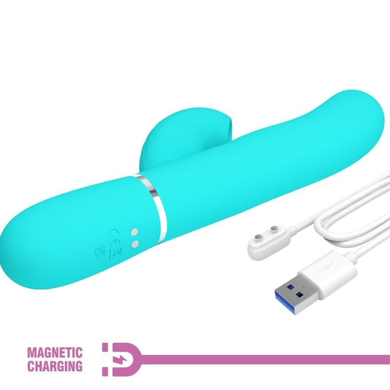 PRETTY LOVE - PERLITA VIBRADOR PUNTO G 3 EN 1 MULTIFUNCIÓN VERDE AGUA 8 PRETTY LOVE - PERLITA VIBRADOR PUNTO G 3 EN 1 MULTIFUNCIÓN VERDE AGUA - Imagen 8