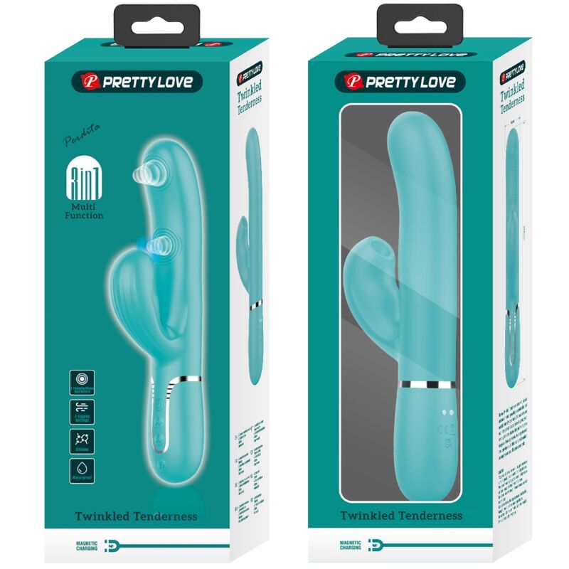 PRETTY LOVE - PERLITA VIBRADOR PUNTO G 3 EN 1 MULTIFUNCIÓN VERDE AGUA 4 PRETTY LOVE - PERLITA VIBRADOR PUNTO G 3 EN 1 MULTIFUNCIÓN VERDE AGUA - Imagen 4