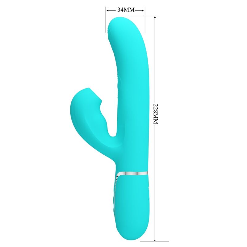 PRETTY LOVE - PERLITA VIBRADOR PUNTO G 3 EN 1 MULTIFUNCIÓN VERDE AGUA 2 PRETTY LOVE - PERLITA VIBRADOR PUNTO G 3 EN 1 MULTIFUNCIÓN VERDE AGUA - Imagen 2