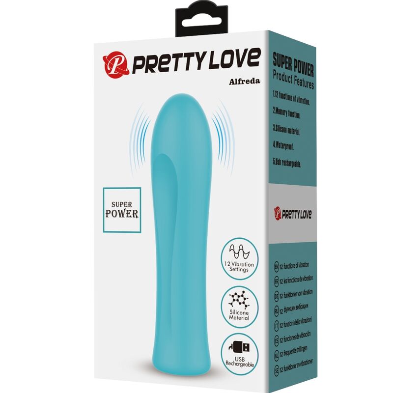 PRETTY LOVE - ALFREDA VIBRADOR SUPER POWER VERDE AGUA 5 PRETTY LOVE - ALFREDA VIBRADOR SUPER POWER VERDE AGUA - Imagen 5