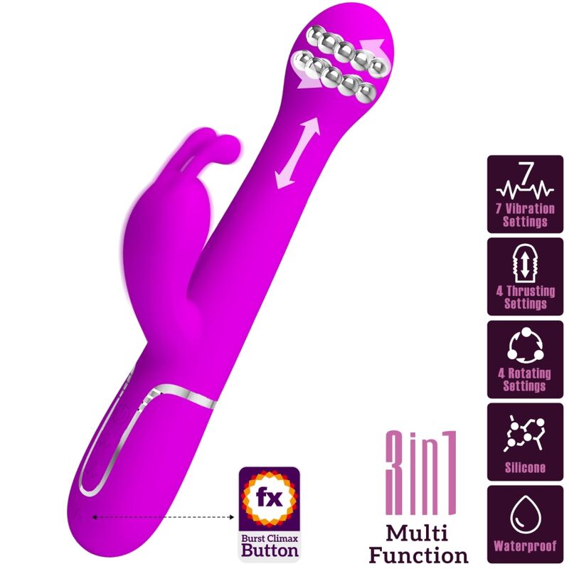 PRETTY LOVE - DEJON VIBRADOR RABBIT 3 EN 1 MULTIFUNCIÓN VIOLETA 3 PRETTY LOVE - DEJON VIBRADOR RABBIT 3 EN 1 MULTIFUNCIÓN VIOLETA - Imagen 3