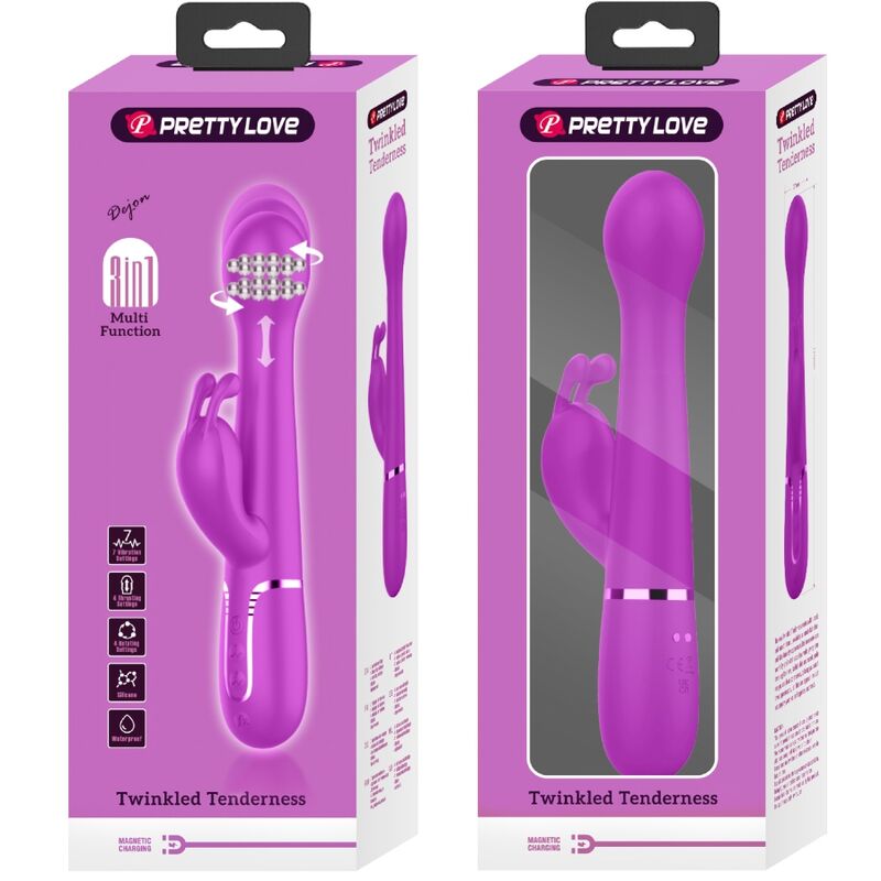 PRETTY LOVE - DEJON VIBRADOR RABBIT 3 EN 1 MULTIFUNCIÓN VIOLETA 2 PRETTY LOVE - DEJON VIBRADOR RABBIT 3 EN 1 MULTIFUNCIÓN VIOLETA - Imagen 2