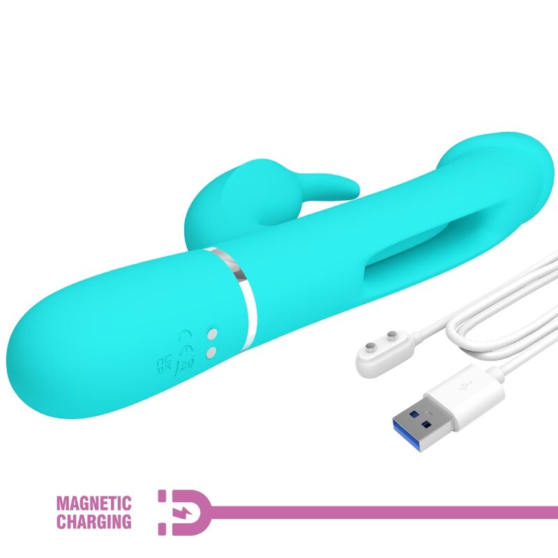 PRETTY LOVE - KAMPAS VIBRADOR RABBIT 3 EN 1 MULTIFUNCIÓN CON LENGUA VERDE AGUA 3 PRETTY LOVE - KAMPAS VIBRADOR RABBIT 3 EN 1 MULTIFUNCIÓN CON LENGUA VERDE AGUA - Imagen 3
