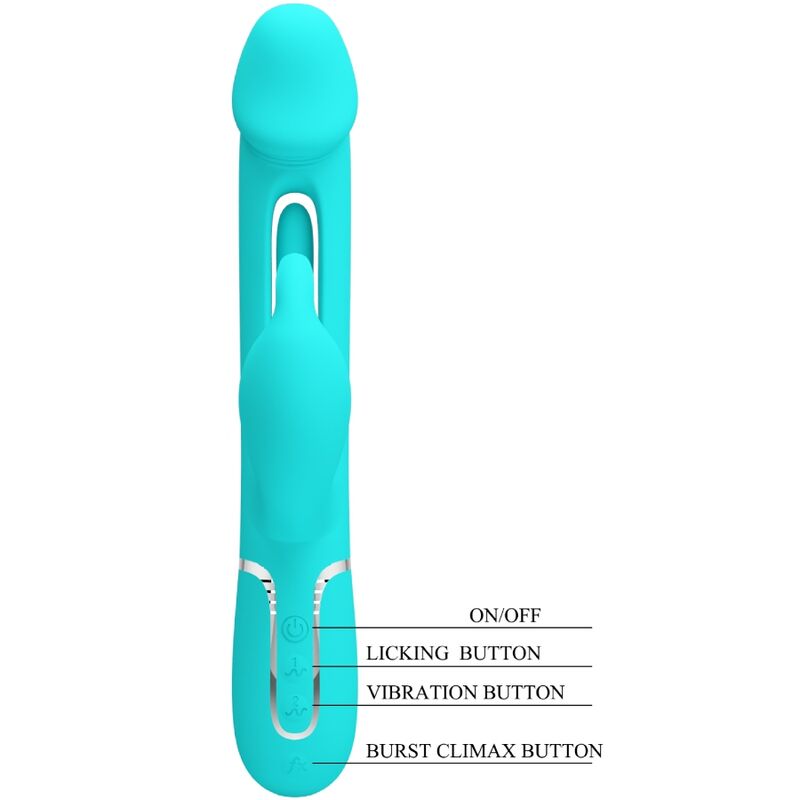 PRETTY LOVE - KAMPAS VIBRADOR RABBIT 3 EN 1 MULTIFUNCIÓN CON LENGUA VERDE AGUA 4 PRETTY LOVE - KAMPAS VIBRADOR RABBIT 3 EN 1 MULTIFUNCIÓN CON LENGUA VERDE AGUA - Imagen 4