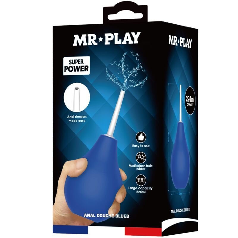 MR PLAY - DUCHA ANAL BLUEB SUPER POWER AZUL 2 MR PLAY - DUCHA ANAL BLUEB SUPER POWER AZUL - Imagen 2