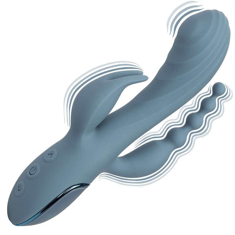 CALEXOTICS - VIBRADOR TRIPLE ÉXTASIS GRIS 8 CALEXOTICS - VIBRADOR TRIPLE ÉXTASIS GRIS - Imagen 8