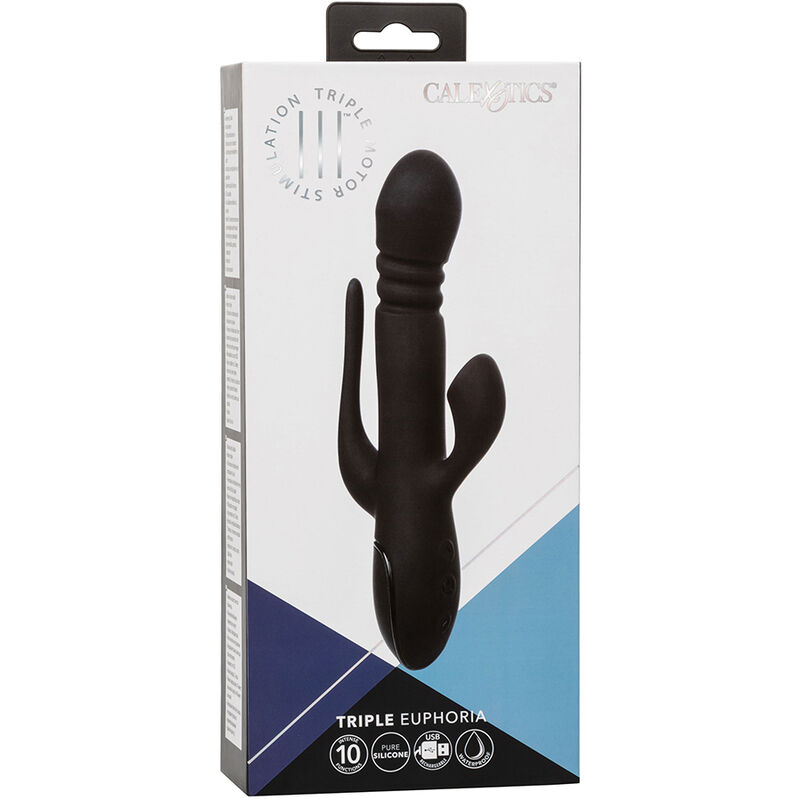 CALEXOTICS - VIBRADOR TRIPLE EUPHORIA NEGRO 3 CALEXOTICS - VIBRADOR TRIPLE EUPHORIA NEGRO - Imagen 3