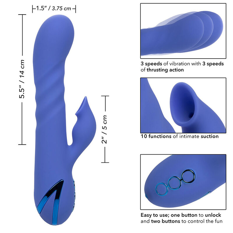 CALEXOTICS - L.A LOVE VIBRADOR & SUCCIONADOR AZUL BY CALIFORNIA DREAMING 8 CALEXOTICS - L.A LOVE VIBRADOR & SUCCIONADOR AZUL BY CALIFORNIA DREAMING - Imagen 8