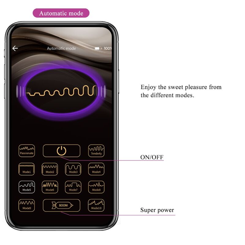 PRETTY LOVE - NYMPH HUEVO VIBRADOR CONTROLADO POR APP LILA 9 PRETTY LOVE - NYMPH HUEVO VIBRADOR CONTROLADO POR APP LILA - Imagen 9