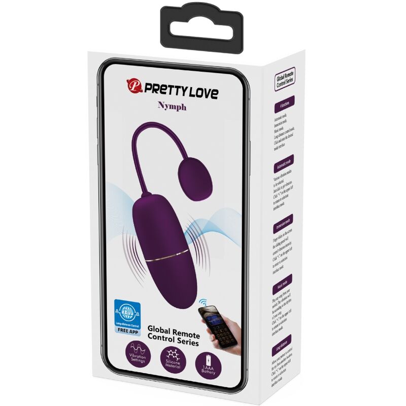 PRETTY LOVE - NYMPH HUEVO VIBRADOR CONTROLADO POR APP LILA 4 PRETTY LOVE - NYMPH HUEVO VIBRADOR CONTROLADO POR APP LILA - Imagen 4