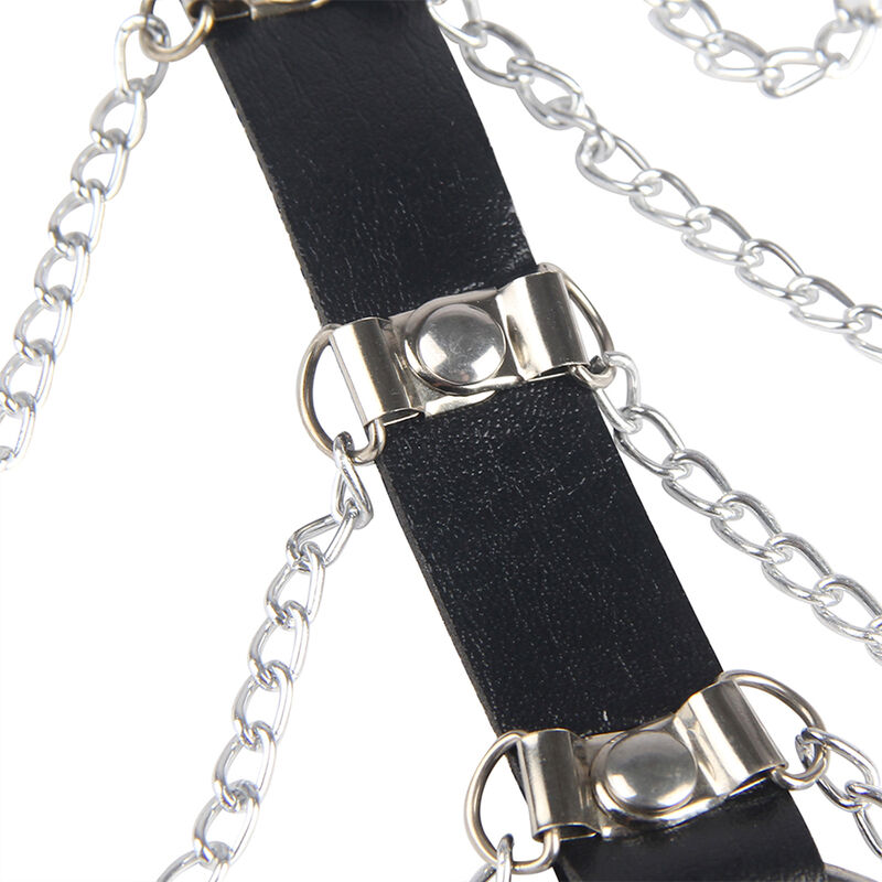 SUBBLIME - ARNÉS DE PECHO CADENAS CUERO NEGRO TALLA ÚNICA 2 SUBBLIME - ARNÉS DE PECHO CADENAS CUERO NEGRO TALLA ÚNICA - Imagen 2
