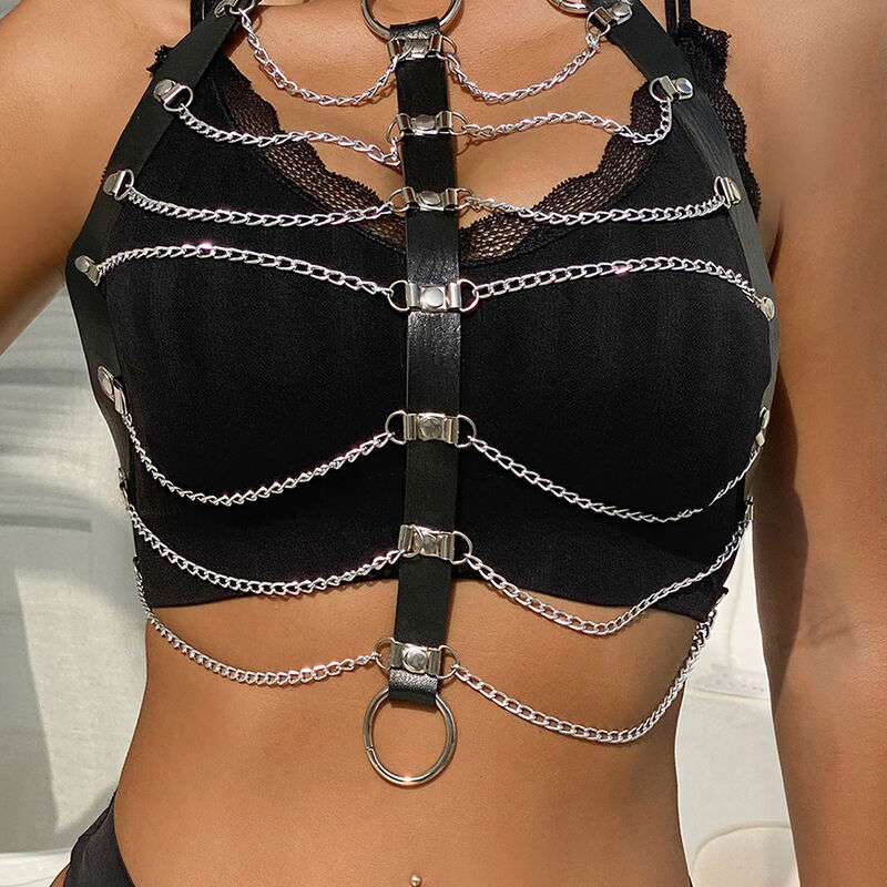 SUBBLIME - ARNÉS DE PECHO CADENAS CUERO NEGRO TALLA ÚNICA 7 SUBBLIME - ARNÉS DE PECHO CADENAS CUERO NEGRO TALLA ÚNICA - Imagen 7