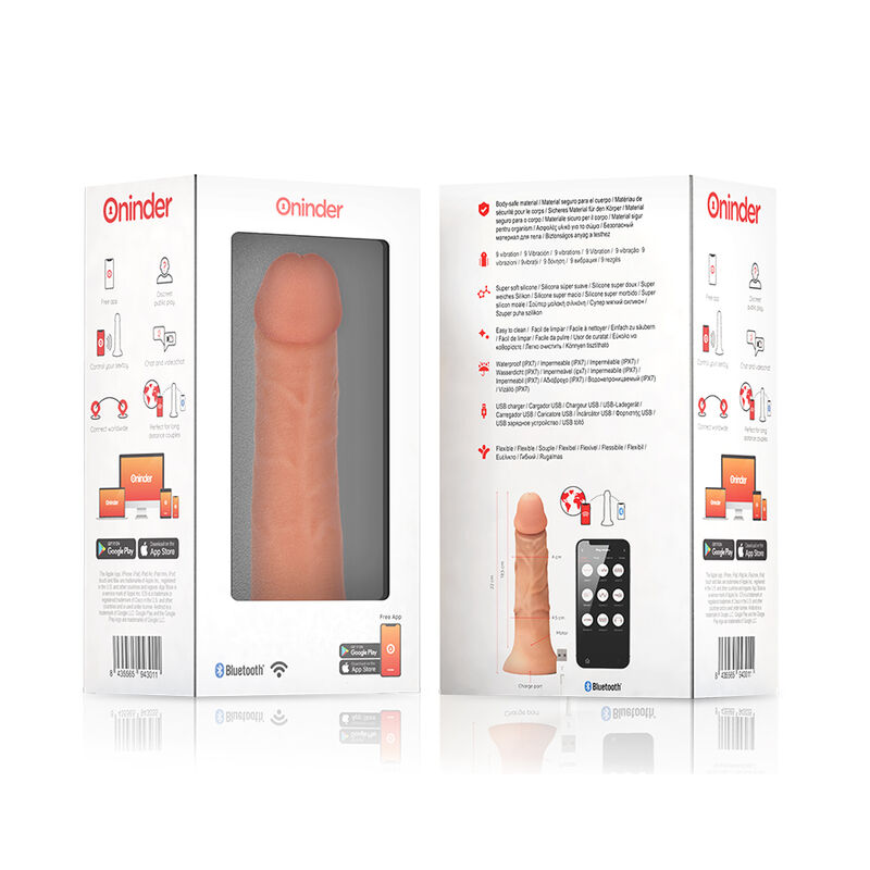 ONINDER - LARGE BOGOTÁ DILDO VIBRADOR 9 VELOCIDADES NATURAL 22 CM -O- 4.5 CM - APP GRATUITA 5 ONINDER - LARGE BOGOTÁ DILDO VIBRADOR 9 VELOCIDADES NATURAL 22 CM -O- 4.5 CM - APP GRATUITA - Imagen 5