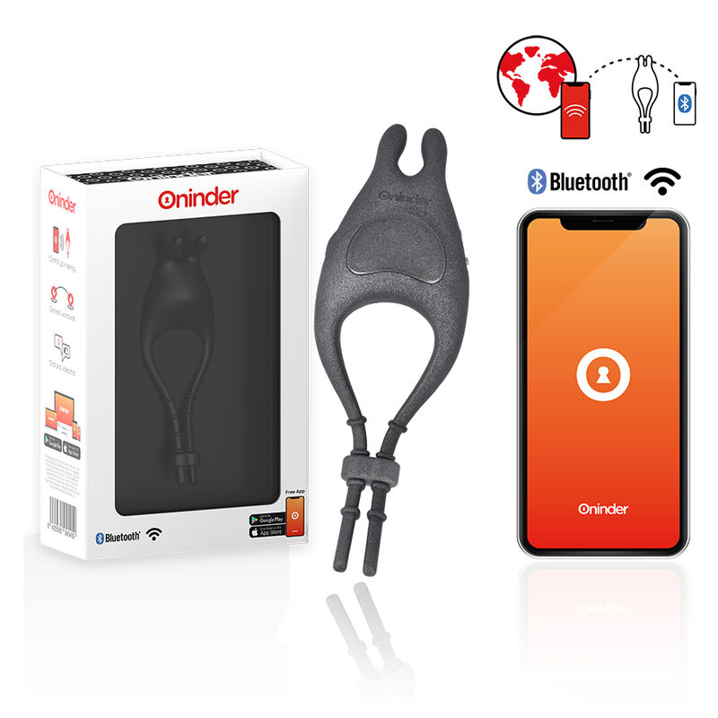 ONINDER - PAMPA ANILLO VIBRADOR AJUSTABLE Y MULTIPOSICION - APP GRATUITA
