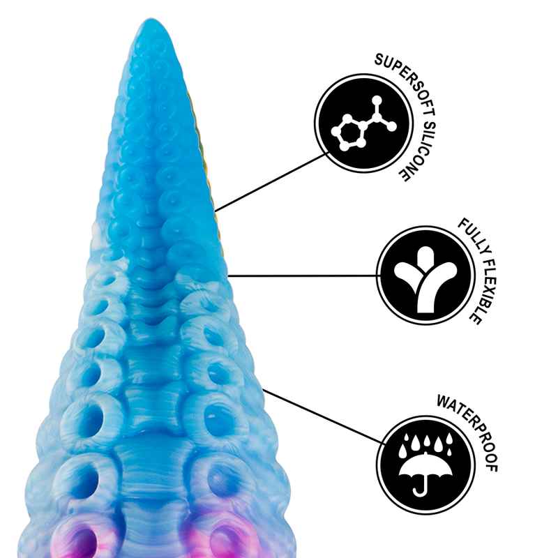EPIC - PHORCYS DILDO TENTÁCULO AZUL TAMAÑO PEQUEÑO 5 EPIC - PHORCYS DILDO TENTÁCULO AZUL TAMAÑO PEQUEÑO - Imagen 5