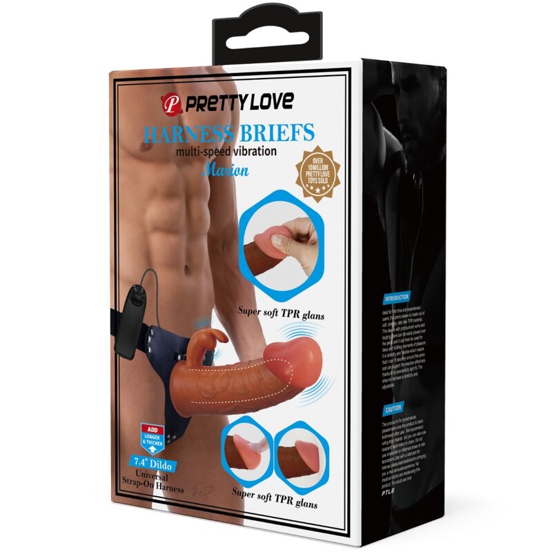 PRETTY LOVE - MARION HARNESS BRIEFS UNIVERSAL CON DILDO VIBRACIÓN 19 CM MULATO 8 PRETTY LOVE - MARION HARNESS BRIEFS UNIVERSAL CON DILDO VIBRACIÓN 19 CM MULATO - Imagen 8