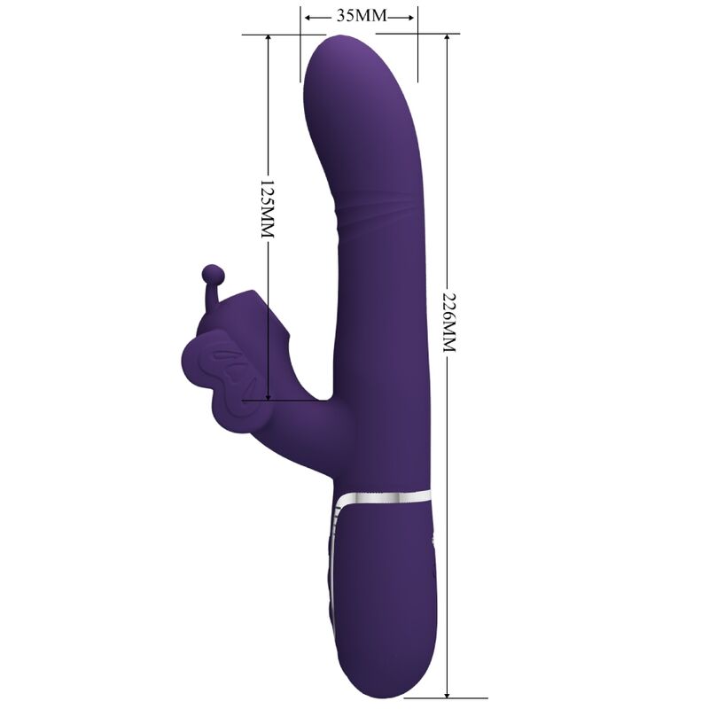 PRETTY LOVE - VIBRADOR RABBIT MULTIFUNCIÓN 4 EN 1 MARIPOSA MORADO 11 PRETTY LOVE - VIBRADOR RABBIT MULTIFUNCIÓN 4 EN 1 MARIPOSA MORADO - Imagen 11