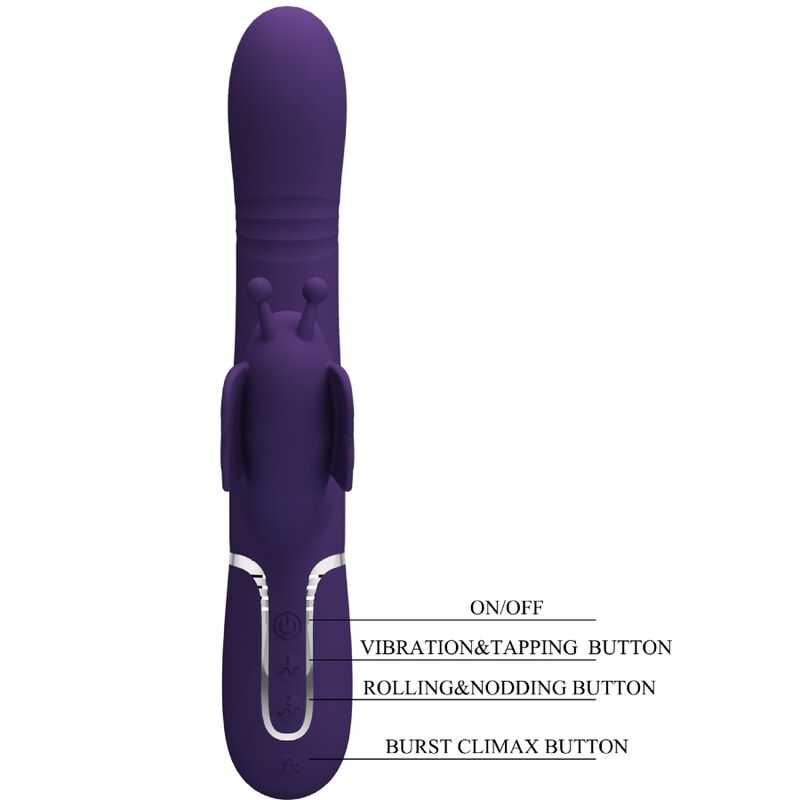 PRETTY LOVE - VIBRADOR RABBIT MULTIFUNCIÓN 4 EN 1 MARIPOSA MORADO 10 PRETTY LOVE - VIBRADOR RABBIT MULTIFUNCIÓN 4 EN 1 MARIPOSA MORADO - Imagen 10